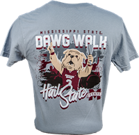 Comfort Colors Dawg Walk on Front and Mascot on Back Short Sleeve Tee