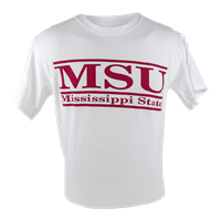 Comfort Color Short Sleeve White MSU Bar Tee