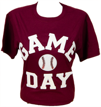 "Game Day" Sparkle Baseball Short Sleeve Tee