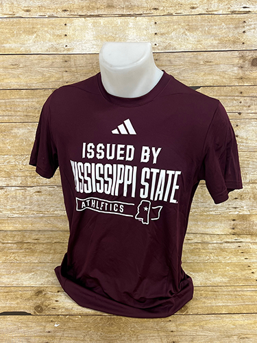 Adidas Issued by Mississippi State Athletics Short Sleeve Tee