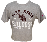 Champion Miss. State Vault Logo over Bulldogs Short Sleeve Tee