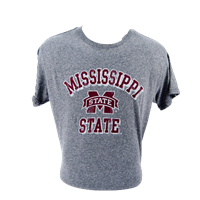 Retro Mississippi State Banner M Distressed Lettering Short Sleeve Tee
