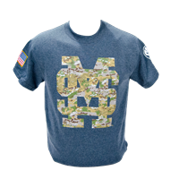 Digital Camo Interlocking American Flag Sec Short Sleeve Tee