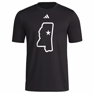 Adidas Pregame State of Mississippi Short Sleeve Tee