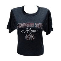 Champion Heather Mississippi State Cursive Mom Short Sleeve Tee
