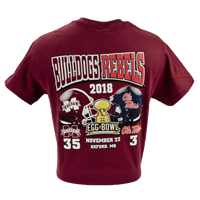 2018 Egg Bowl Helmet Score Msu Short Sleeve Tee