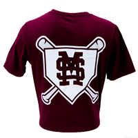 Russell Interlocking MS Crossing Bats with Plate Short Sleeve Tee