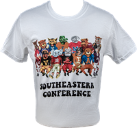 Comfort Colors Southeastern Conference with Mascots Tee