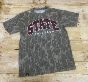 B-Unlimited State Arched Mossy Oak Tri Blend Short Sleeve Tee