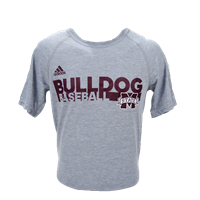 Adidas Bulldog Baseball Sideline Grind Short Sleeve Tee