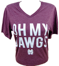 Bella+Canvas V-Neck Oh My Dawgs T Shirt