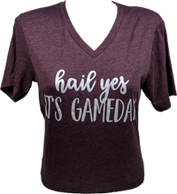 Bella Canvas Hail Yes It's GameDay V-Neck Tee
