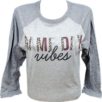 LuckyBird Game Day Vibes 3QS Raglan Tee