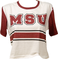 Boxercraft Block MSU Cropped Short Sleeve Tee