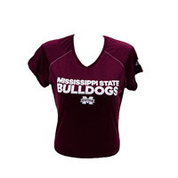 Adidas Climalite Mississippi State Bulldogs With Dots V Neck Short Sleeve Tee
