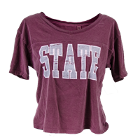 Blue 84 State Vneck Crop Top