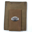 Zep-Pro Crazy Horse MState Pocket Wallet with Money Clip