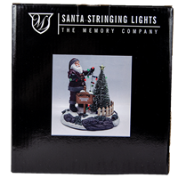 Memory Company Santa Stringing Lights Figurine