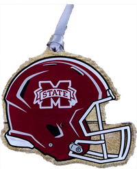 Color Shock Banner M Football Helmet Ornament