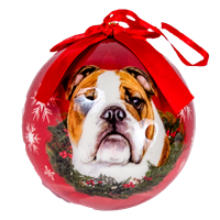 Round Bulldog Ornament