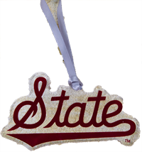 Color Shock State Script Ornament