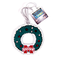 Acrylic Banner M Wreath Ornament