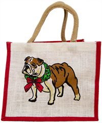 Royal Standard Standing Bulldog with Wreath Tote Bag