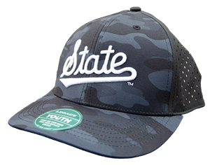 State Script Camo Pattern Adjustable Cap