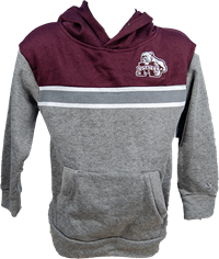 Colosseum Youth Bulldog with Banner M Striped Hoodie Pullover