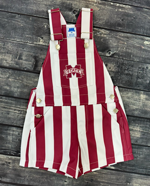 Youth Vive La Fete Banner M Striped Overalls