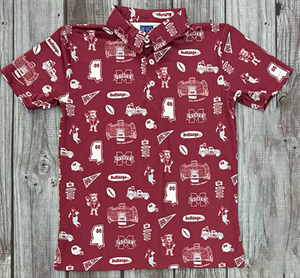 Vive La Fete Youth Various Logos Short Sleeve Polo