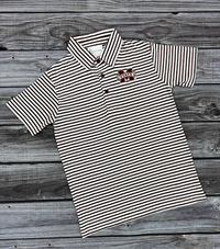 Two Feet Ahead Banner M Striped Polo