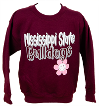 Image One Mississippi State Bulldogs Flower Sweatshirt