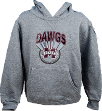 Russell Youth 3D Dawgs with Banner M Circle Sweatshirt Hoodie