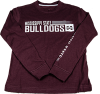 Colosseum Youth Mississippi State with Lines Long Sleeve Tee