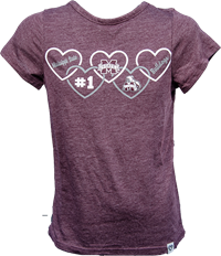 Colosseum Hearts with Banner M & Bulldogs Tee