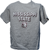 Champion Youth 3D Mississippi State Letters with Bulldog Face Tee
