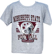 Image One Youth Mississippi State Retro Helmet Football Tee