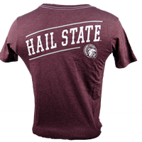 Colosseum Youth Mississippi State Bar with Hail State on Back Short Sleeve Tee