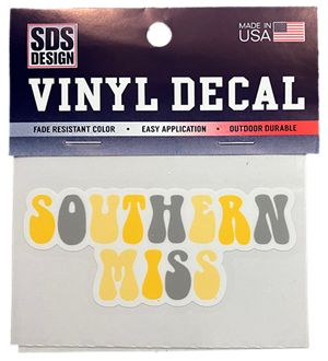 Southern Miss Bubble Text Decal