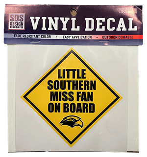 Little Southern Miss Fan on Board Decal