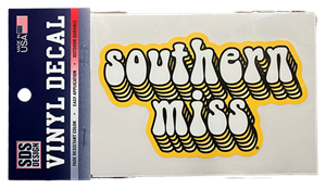 Southern Miss Bubble Script Decal