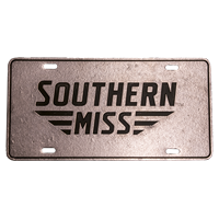 Southern Miss Pewter Auto License Plate