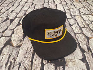 Hovi Dry Goods Southern Miss Black Corduroy Bil Rope Detail Capl