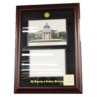 University Frames #3 Executive Suede Mat Double Opening with Lithograph
