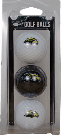 3pk Golden Eagle Head Golf Balls
