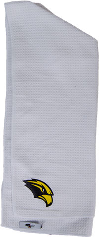 Golden Eagle Head White 16x40 Microfiber Towel