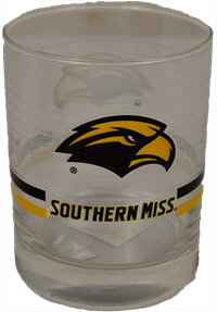 14 oz Southern Miss Golden Eagle Ring Glass