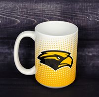 15 oz Southern Miss Golden Eagle Grande Dot Pattern Mug
