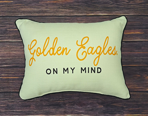 Little Birdie Golden Eagles On My Mind Pillow